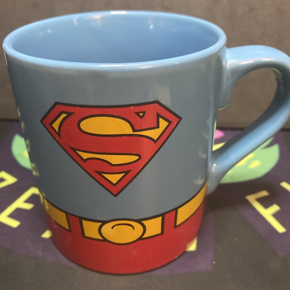 Superman Uniform DC Comics Coffee Cup Mug 14 ounces 2011